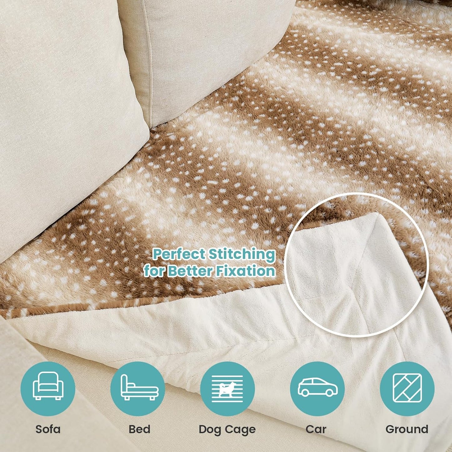 Élise Faux Fur Throw